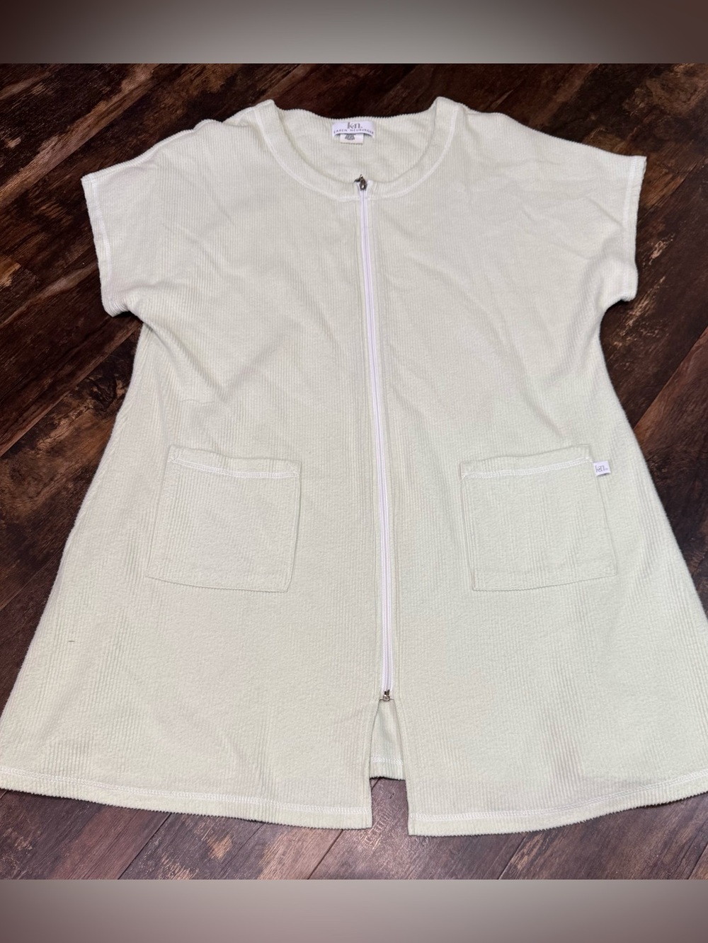 Women’s Karen Neuburger Ribbed Zip Up Robe One Size